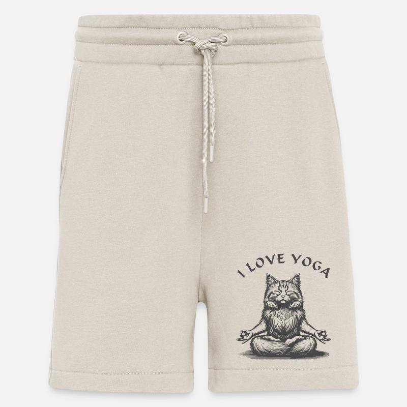 ChatsYoga Lotus Pose - Short bio décontracté fabriqué en UE - WARM CLAY