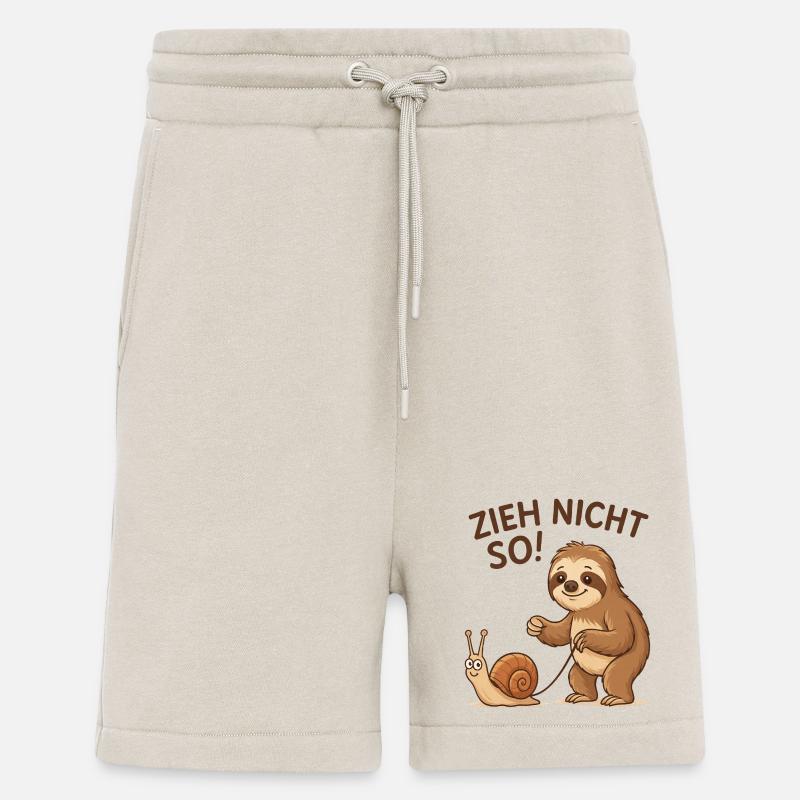 Don't pull like that! Sloth Snail - Shorts - made by SPREAD - WARM CLAY