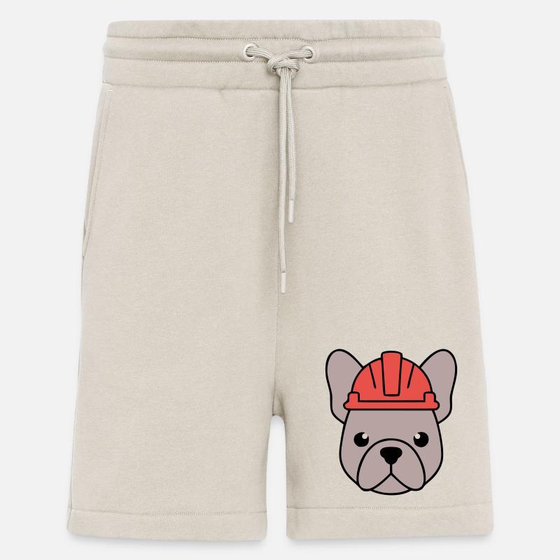 Frenchie Bauarbeiter Helm Kopf - Shorts - made by SPREAD - WARM CLAY