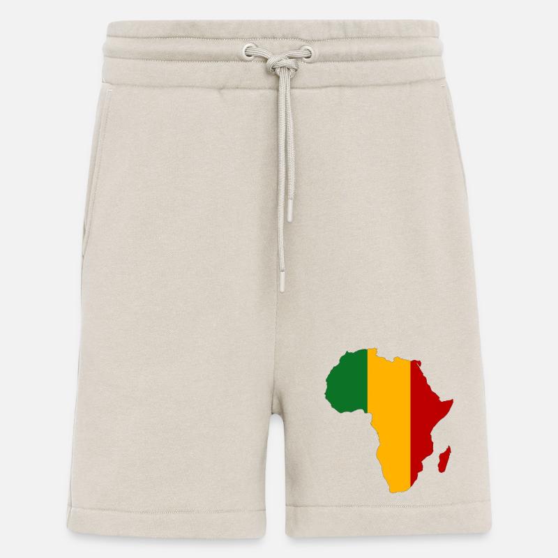 Mali Drapeau Afrique - Short bio décontracté fabriqué en UE - WARM CLAY