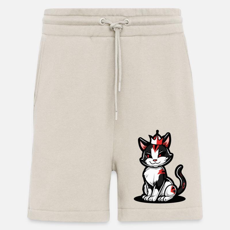 Katze Comic Krone - Shorts - made by SPREAD - WARM CLAY