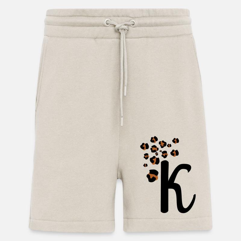 Letter k leopard patterns - Shorts - made by SPREAD - WARM CLAY