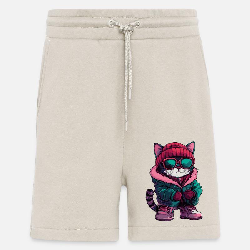Katze Cool Comic - Shorts - made by SPREAD - WARM CLAY
