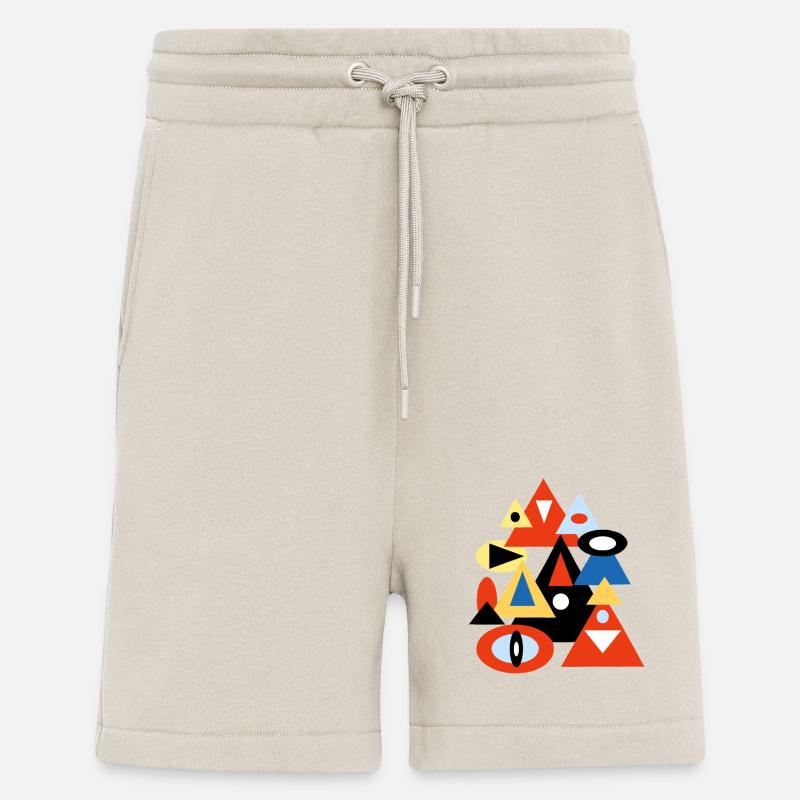 Geometrisches abstraktes Pyramidendesign - Shorts - made by SPREAD - WARM CLAY