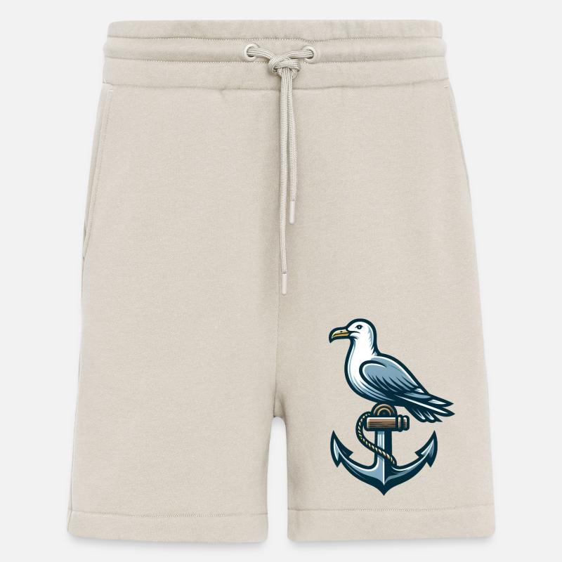Anchor with Seagull - Shorts - made by SPREAD - WARM CLAY