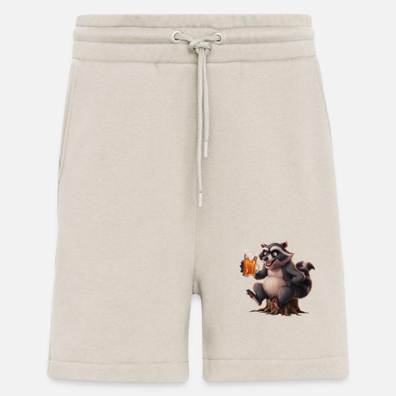 Waschbär Bier Geschenk - Shorts - made by SPREAD - WARM CLAY