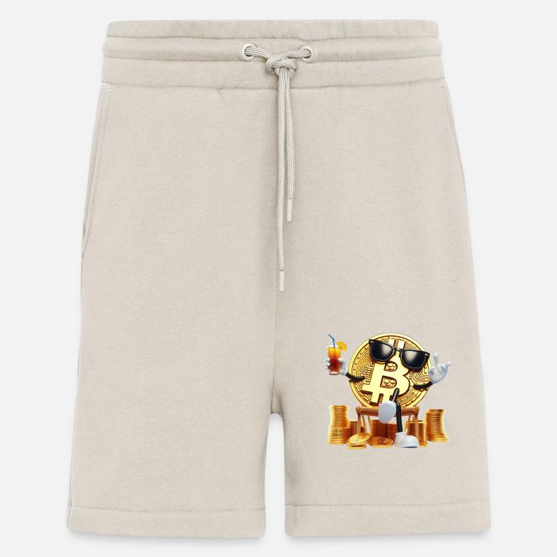 Refroidir le bitcoin - Short bio décontracté fabriqué en UE - WARM CLAY