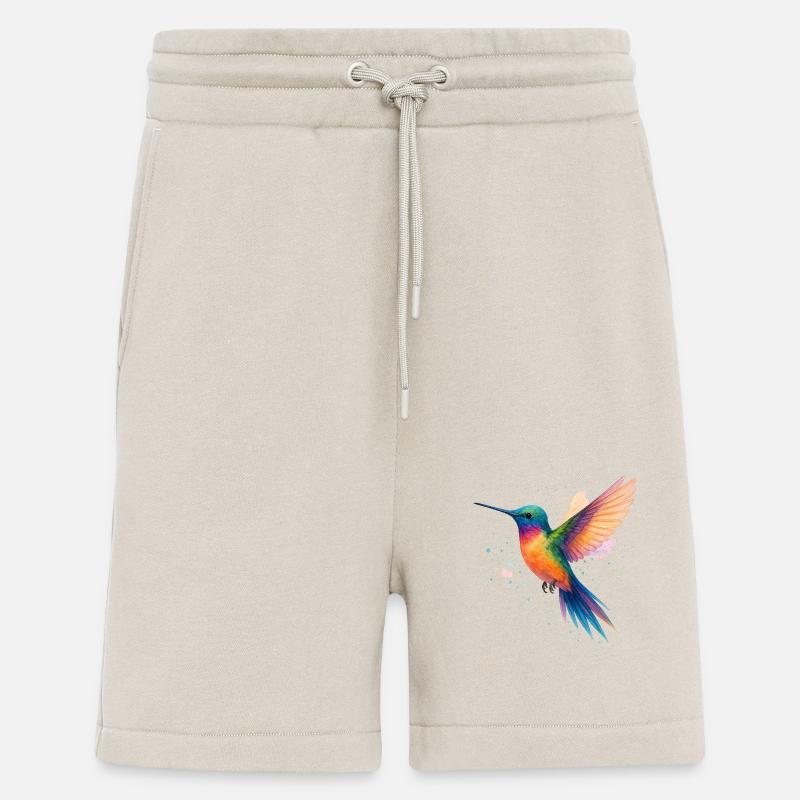 Regenbogen-Kolibri in Aquarell - Shorts - made by SPREAD - WARM CLAY