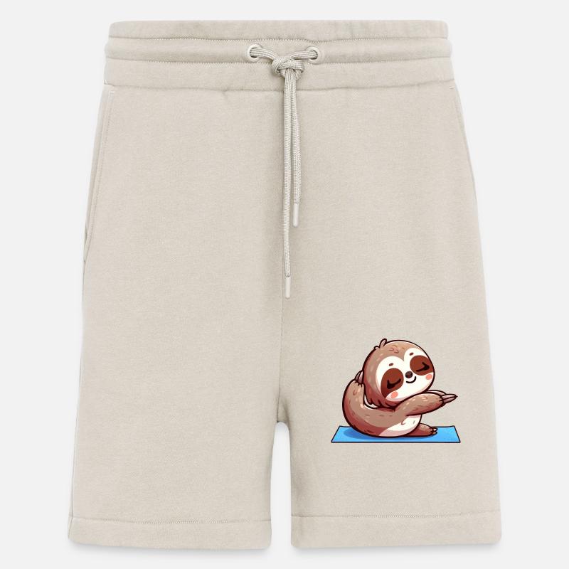 Sloth during Yoga & Gymnastics Exercises - Shorts - made by SPREAD - WARM CLAY