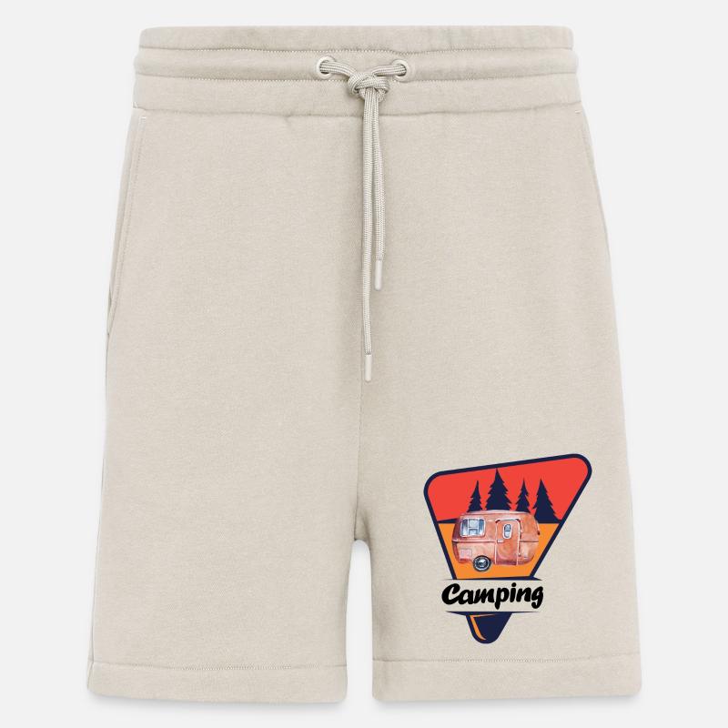 Retro Caravan im Wald - Shorts - made by SPREAD - WARM CLAY