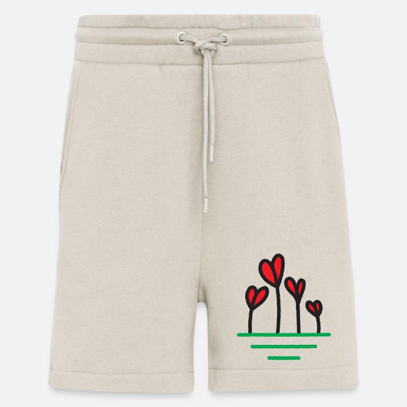 Herz sprießt in Blüte - Shorts - made by SPREAD - WARM CLAY