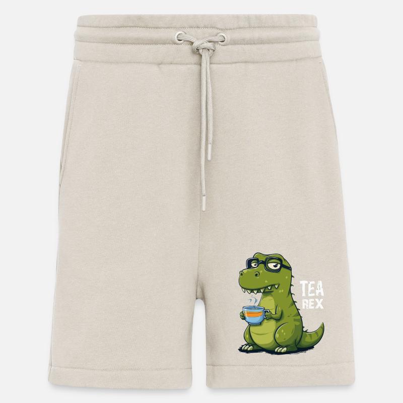 Tea Rex – Funny dinosaur with teacup - Shorts - made by SPREAD - WARM CLAY
