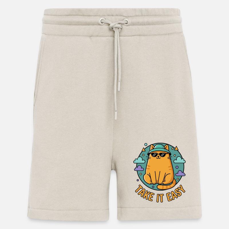 Chillkater avec des lunettes de soleil - Short bio décontracté fabriqué en UE - WARM CLAY
