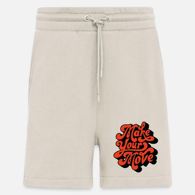 Script rétro de Faire ton Coup - Short bio décontracté fabriqué en UE - WARM CLAY