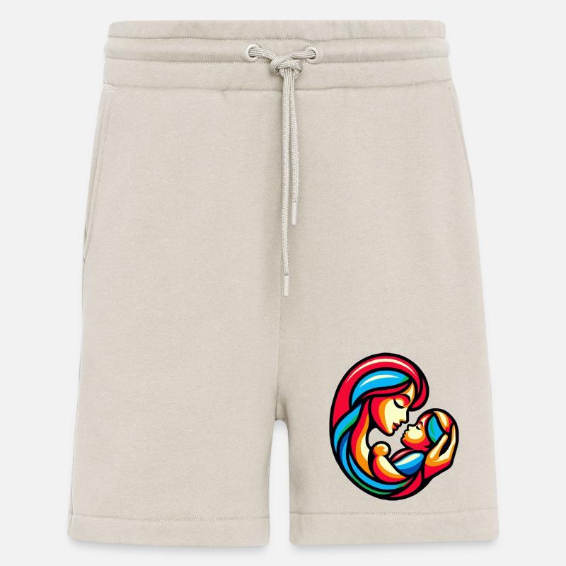 Bunte Mutter-Kind-Harmonie - Shorts - made by SPREAD - WARM CLAY