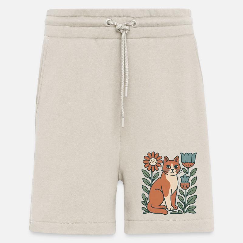 Katzengarten Blütenfreund Katze - Shorts - made by SPREAD - WARM CLAY