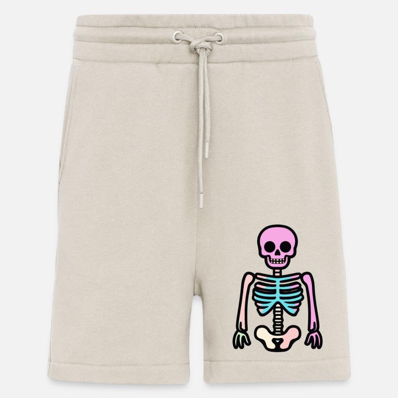 Skelett Halloween Comic - Shorts - made by SPREAD - WARM CLAY