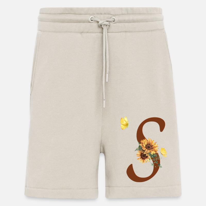 Buchstabe s Sonnenblumenschmetterling - Shorts - made by SPREAD - WARM CLAY