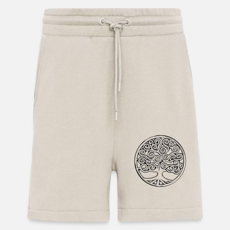 Arbre de vie Mandala Esprit - Short bio décontracté fabriqué en UE - WARM CLAY