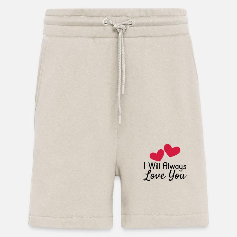 Je t'aime - Short bio décontracté fabriqué en UE - WARM CLAY