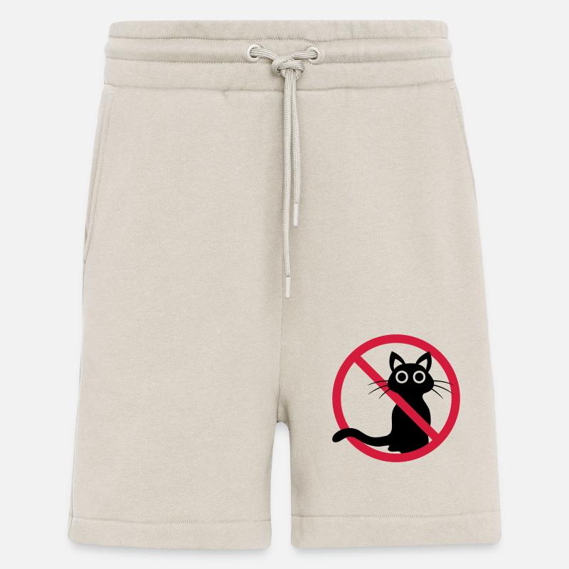 Chat noir interdit - Short bio décontracté fabriqué en UE - WARM CLAY