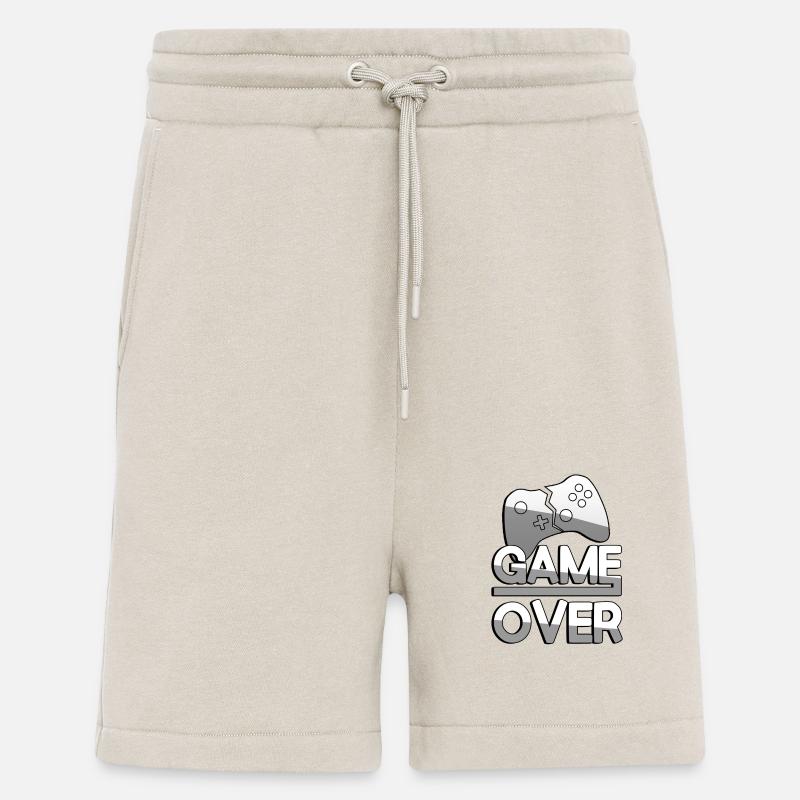GAME OVER (White) + Controller - Gaming - Shorts - made by SPREAD - WARM CLAY