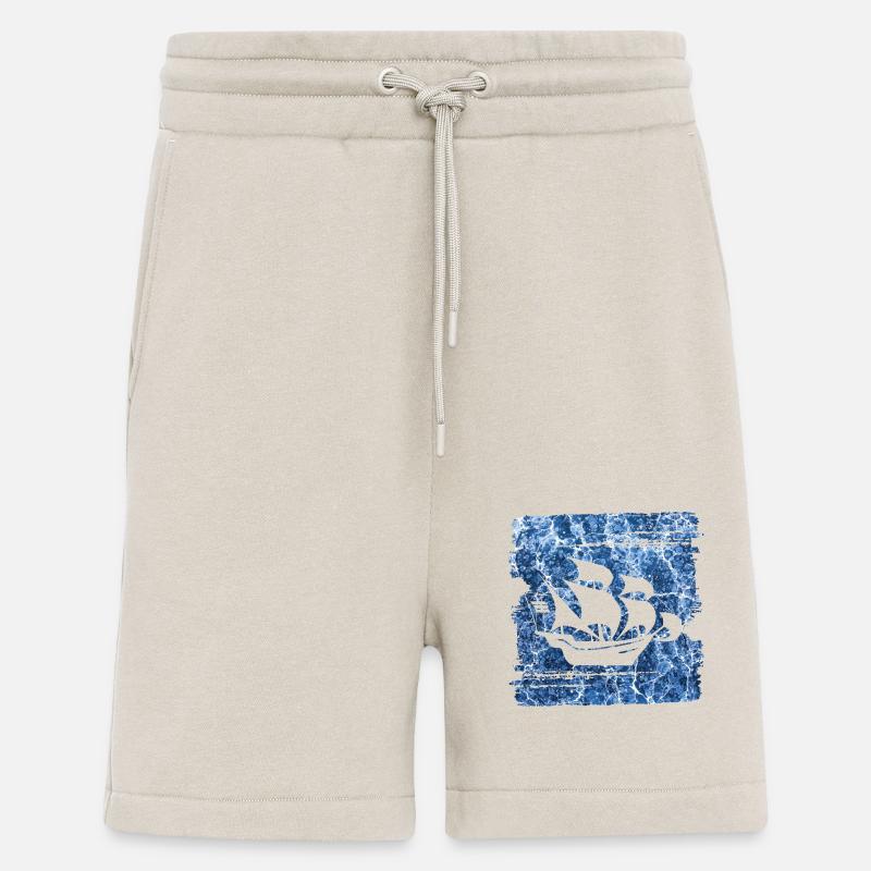 sailing ship e 206 - Shorts - made by SPREAD - WARM CLAY