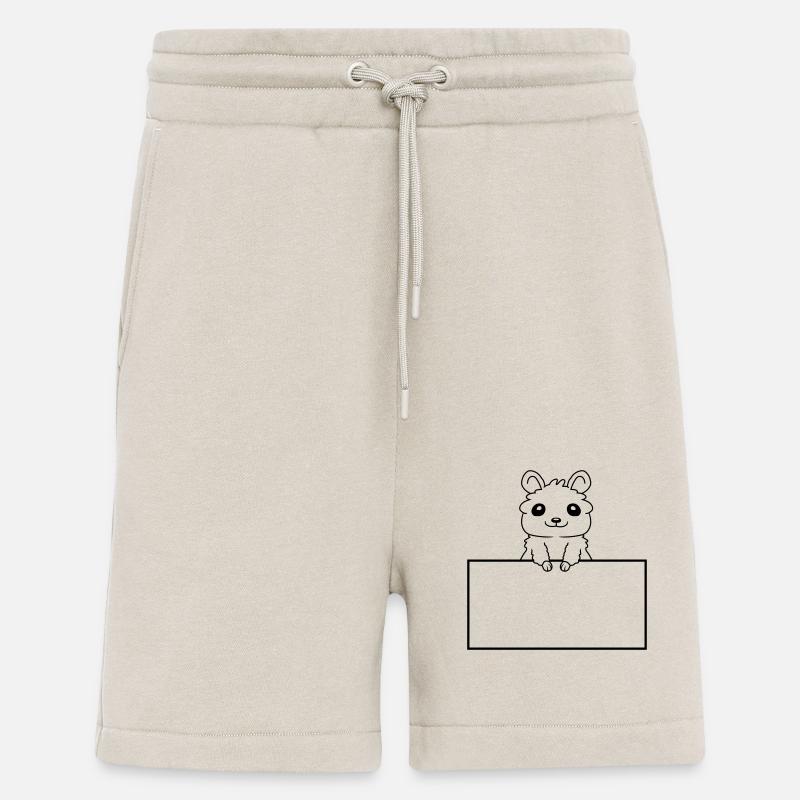 Insert Text Shield Hamster - Shorts - made by SPREAD - WARM CLAY