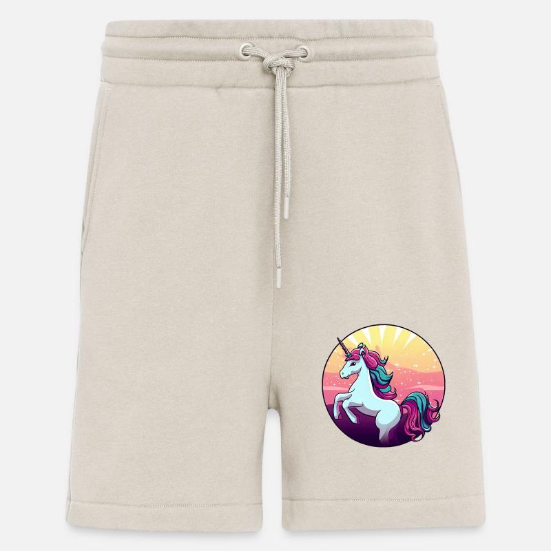 Einhorn springt Sunset - Shorts - made by SPREAD - WARM CLAY