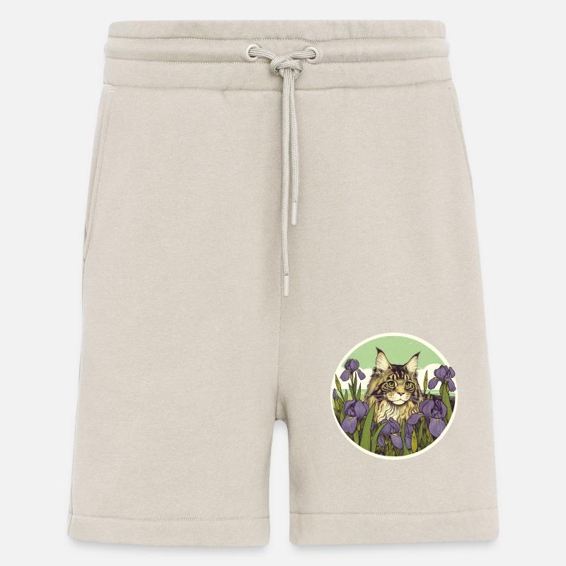 Brown Tabby Cat Iris - Shorts - made by SPREAD - WARM CLAY