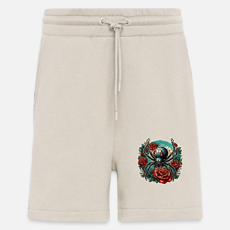 Spider / Web / Pet / Reptile / Eight-legged - Shorts - made by SPREAD - WARM CLAY