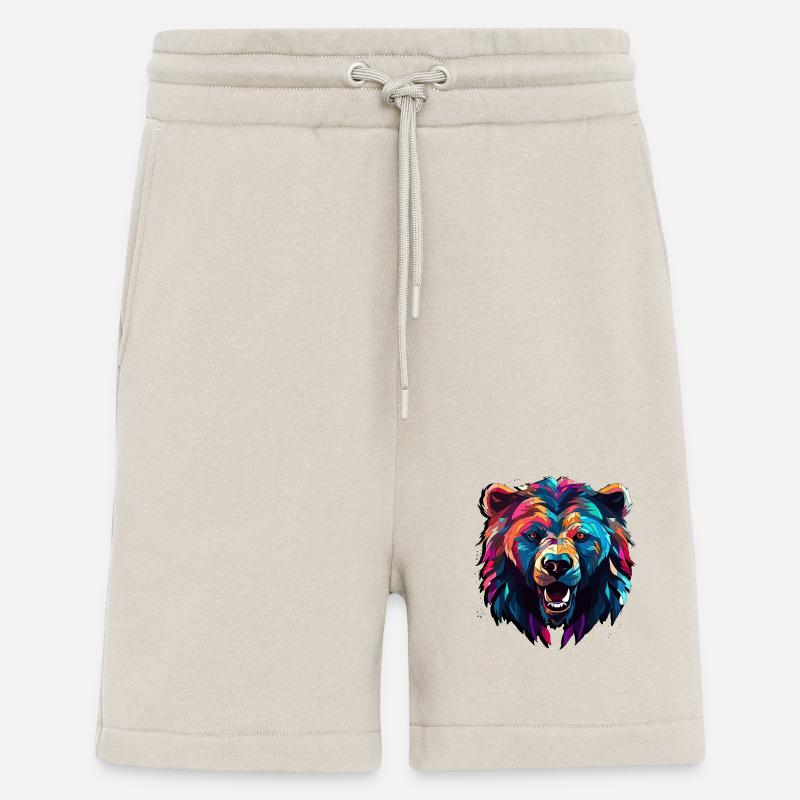 Abstraktes Bärendesign - Bärendruck - Shorts - made by SPREAD - WARM CLAY