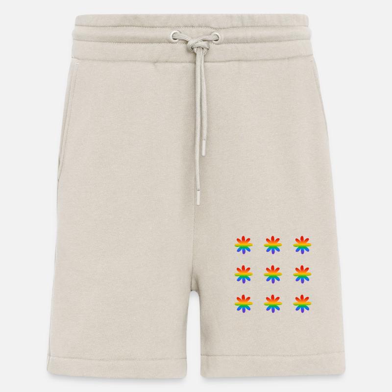 Regenbogen-Blumen - Shorts - made by SPREAD - WARM CLAY