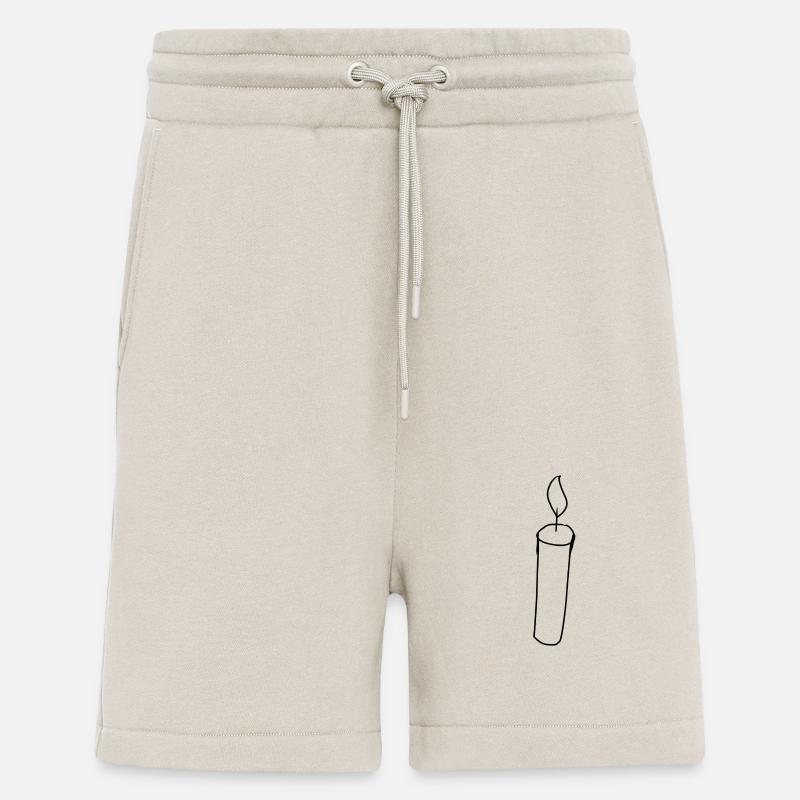 Candle Symbol Fire Light Shape - Shorts - made by SPREAD - WARM CLAY