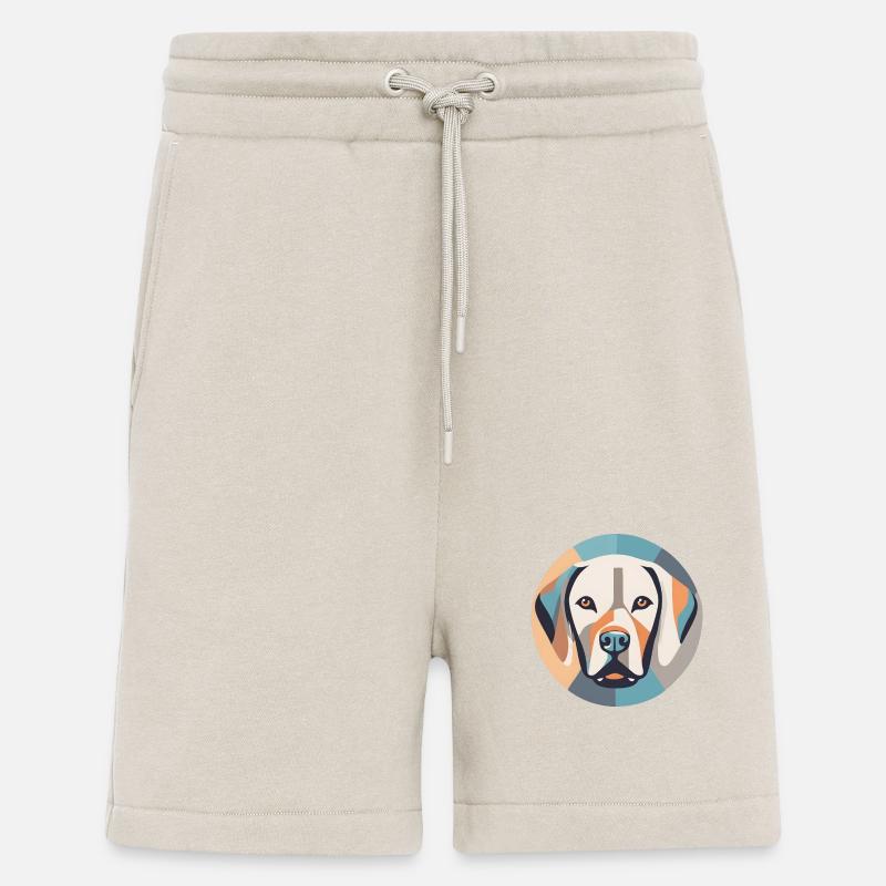 Geometrischer Labrador - Shorts - made by SPREAD - WARM CLAY
