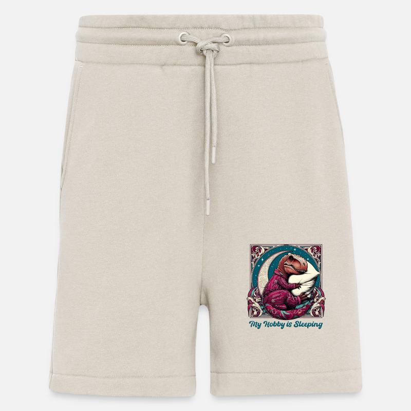 T-Rex Sleeping Hobby Gift - Shorts - made by SPREAD - WARM CLAY