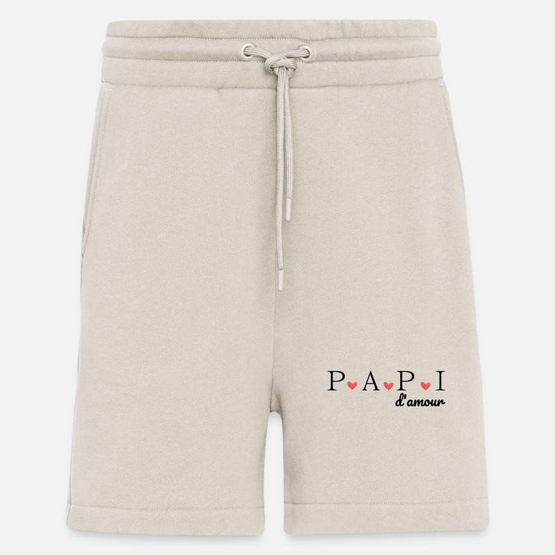 Papi d'amour - Short bio décontracté fabriqué en UE - WARM CLAY