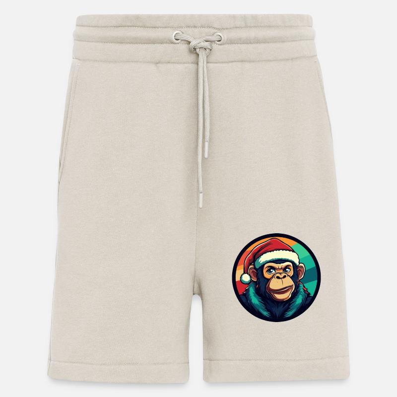 Singe Noël Noël - Short bio décontracté fabriqué en UE - WARM CLAY