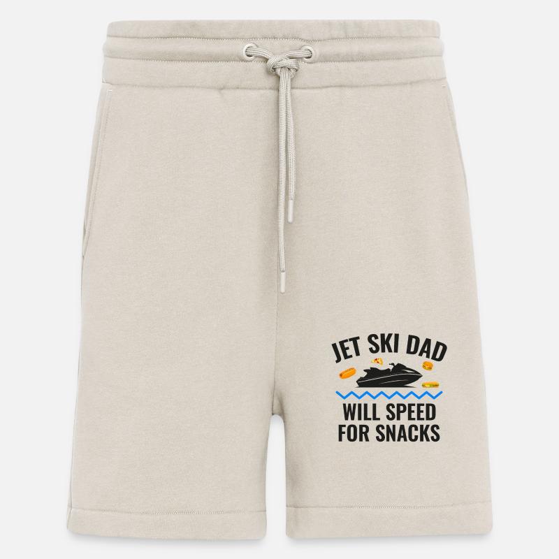 Jetski-Papa – wird für Snacks rasen - Shorts - made by SPREAD - WARM CLAY