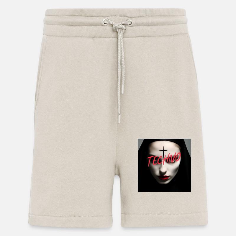Satanic Techno Nun - Rave Design - Shorts - made by SPREAD - WARM CLAY