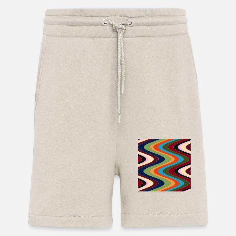 Abstract Art with Linear Patterns - Shorts - made by SPREAD - WARM CLAY