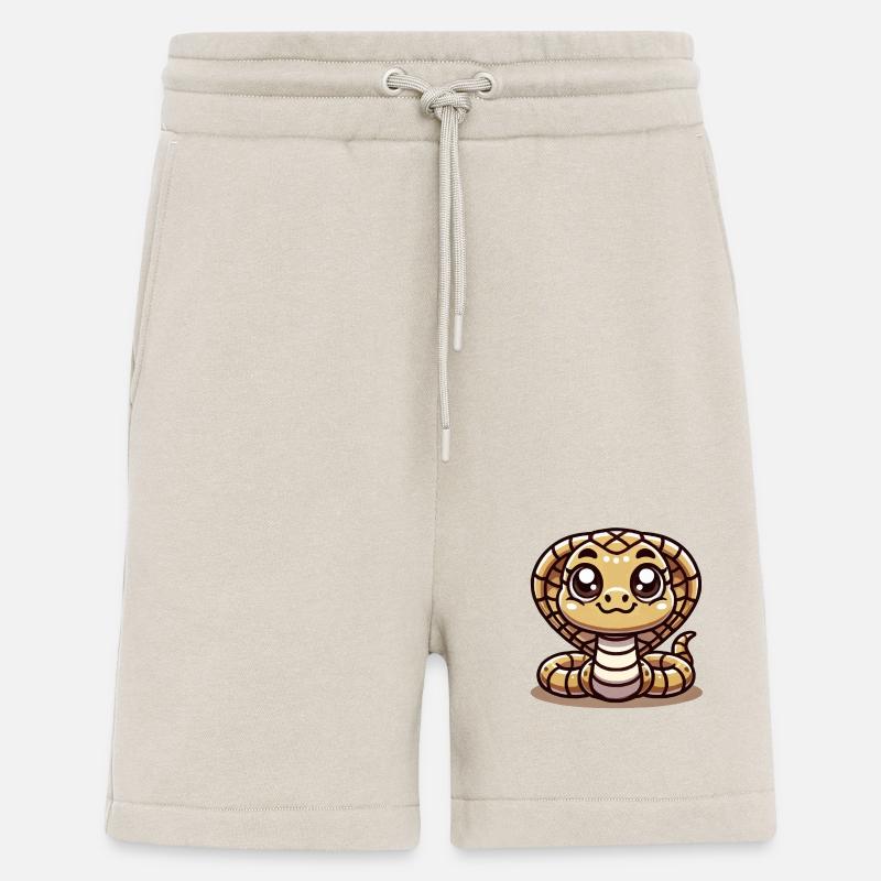 Bande dessinée Cobra Snake - Short bio décontracté fabriqué en UE - WARM CLAY