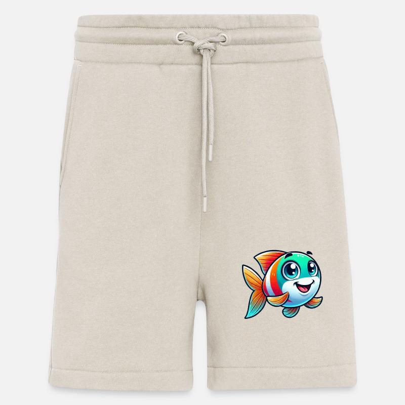 fish comic - Shorts - made by SPREAD - WARM CLAY