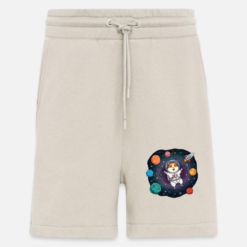 Hamster de l’espace astronaute - Short bio décontracté fabriqué en UE - WARM CLAY