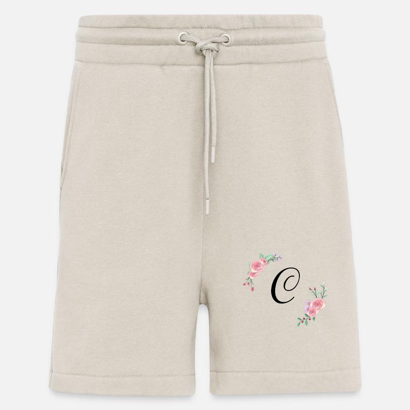 Rosa Blumenbuchstabe c - Shorts - made by SPREAD - WARM CLAY
