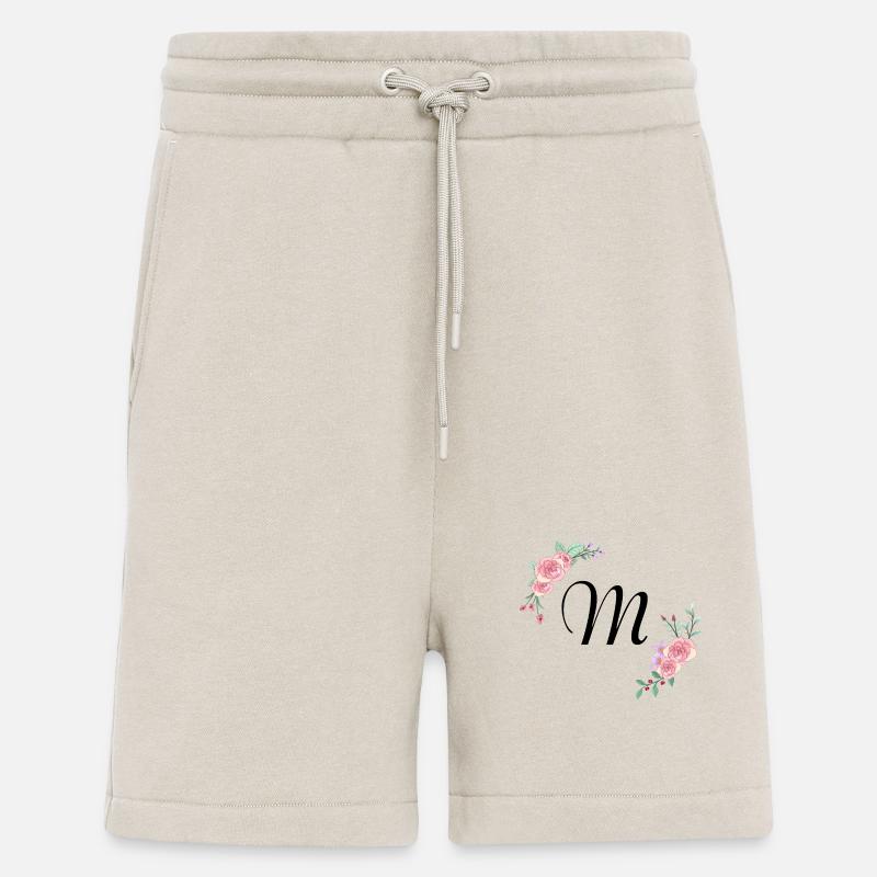 Rosa Blumenbuchstabe m - Shorts - made by SPREAD - WARM CLAY