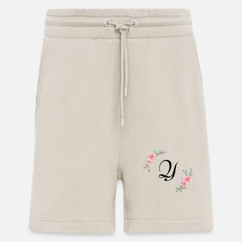 Rosa Blumenbuchstabe - Shorts - made by SPREAD - WARM CLAY
