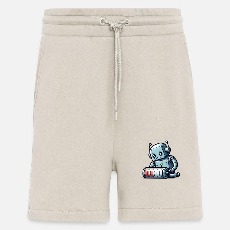 Robot Weak Battery Robo-Problems - Shorts - made by SPREAD - WARM CLAY