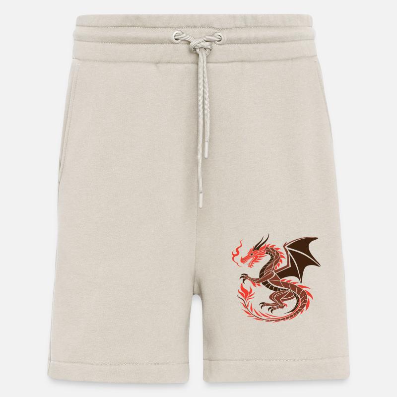 Roter Drache - Fantasy Kunst - Shorts - made by SPREAD - WARM CLAY