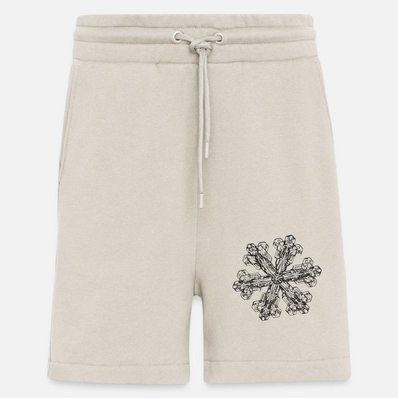 snowflake 3 black - Shorts - made by SPREAD - WARM CLAY